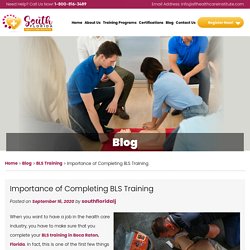 Importance of Completing BLS Training