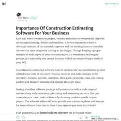 Importance Of Construction Estimating Software For Your Business