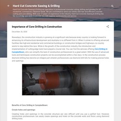 Importance of Core Drilling in Construction
