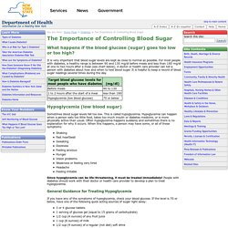 The Importance of Controlling Blood Sugar