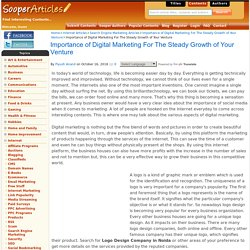 Importance of Digital Marketing For The Steady Growth of Your Venture