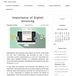 Importance of Digital Invoicing - Digitalization