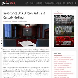 Importance Of A Divorce and Child Custody Mediator – Emma KM