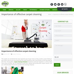 Importance of effective carpet cleaning -