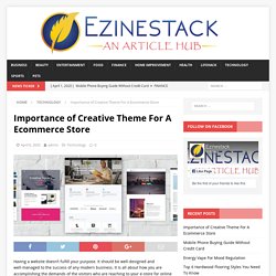 Importance of Creative Theme For A Ecommerce Store