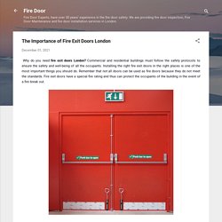 The Importance of Fire Exit Doors London