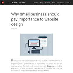 Why small business should pay importance to website design