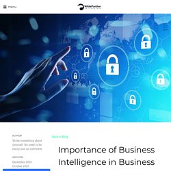 Importance of Business Intelligence in Business Growth - MY SITE