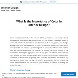 What Is the Importance of Color in Interior Design? – Interior Design