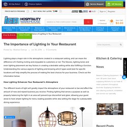 The Importance of Lighting In Your Restaurant by ICE Group Hospitality Warehouse