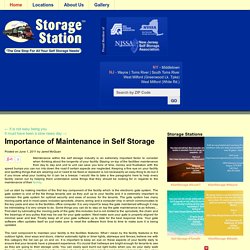 Importance of Maintenance in Self Storage