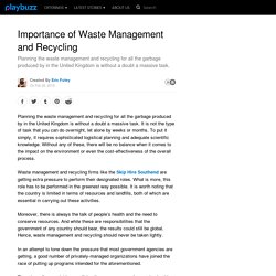 Importance of Waste Management and Recycling
