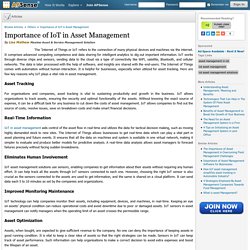 Importance of IoT in Asset Management by Lisa Mathew