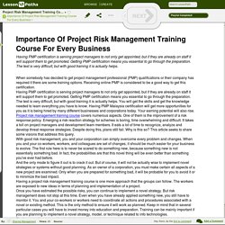 Importance Of Project Risk Management Training Course For Every Business