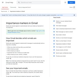 Importance markers in Gmail - Gmail Help