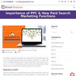 Importance of PPC & How Paid Search Marketing Functions
