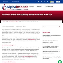 What is the Importance Of Email Marketing And Its Working?