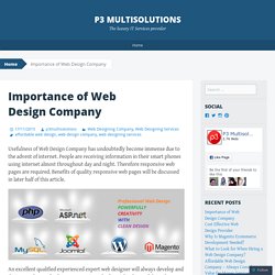 Importance of Web Design Company
