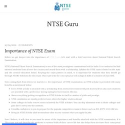 Importance of NTSE Exam