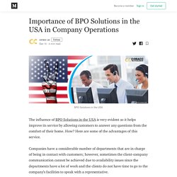 Importance of BPO Solutions in the USA in Company Operations