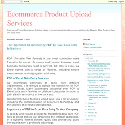 The Importance Of Outsourcing PDF To Excel Data Entry In Business