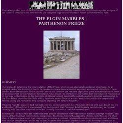 The importance of the Elgin Marbles Parthenon Frieze and its symbolism