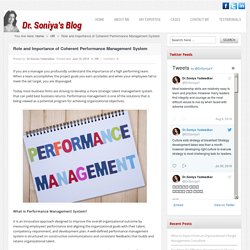 Role and Importance of Coherent Performance Management System