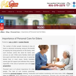 Importance of Personal Care for Elders