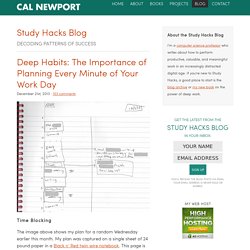 Deep Habits: The Importance of Planning Every Minute of Your Work Day