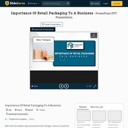 Importance Of Retail Packaging To A Business PowerPoint Presentation - ID:10340793