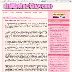 INITIATIVE CITOYENNE 10/04/12 L'importance préventive et curative de la vitamine D