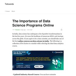 Searching For The Best Online Courses On Data Science In India