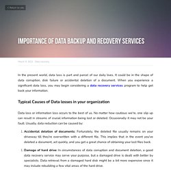 Importance of Data Backup and Recovery Services - Data recovery