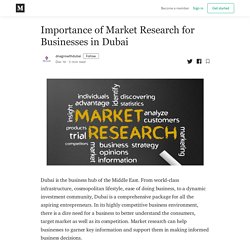 Importance of Market Research for Businesses in Dubai