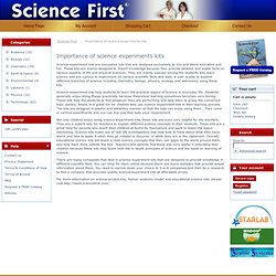 Importance of science experiments kits