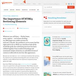 The Importance Of HTML5 Sectioning Elements