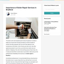 Importance of Boiler Repair Services in Bradford - Daniel Williams