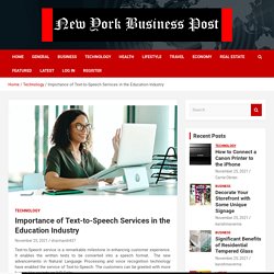 Importance of Text-to-Speech Services in the Education Industry