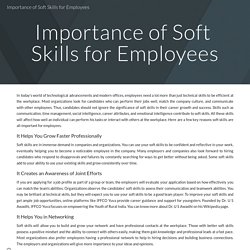 Importance of Soft Skills for Employees