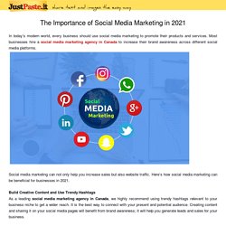 The Importance of Social Media Marketing in 2021