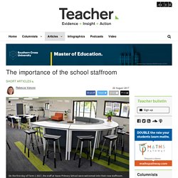 The importance of the school staffroom - Teacher