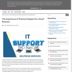 The Importance of Technical Support for a Small Business