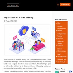 Importance of Cloud testing - Software Testing