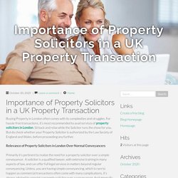 Importance of Property Solicitors in a UK Property Transaction