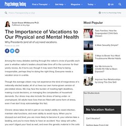 The Importance of Vacations to Our Physical and Mental Health