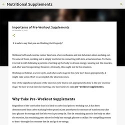 Importance of Pre-Workout Supplements