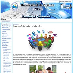 Importancia del trabajo colaborativo - P15univo