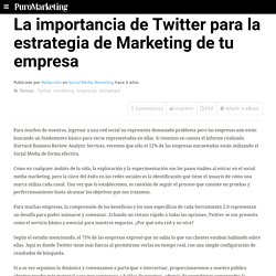 La importancia de Twitter para la estrategia de Marketing de tu empresa