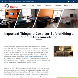 Consider Before Hiring a Shared Accommodation