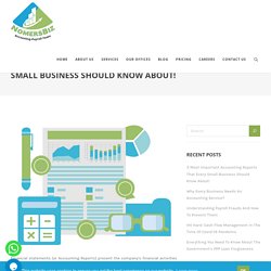 ✖ 3 Important Accounting Reports For Small Business